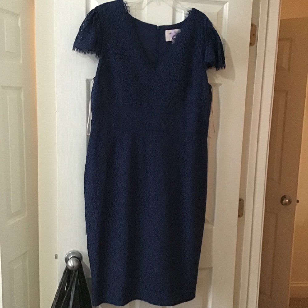 Navy lace dress size 20